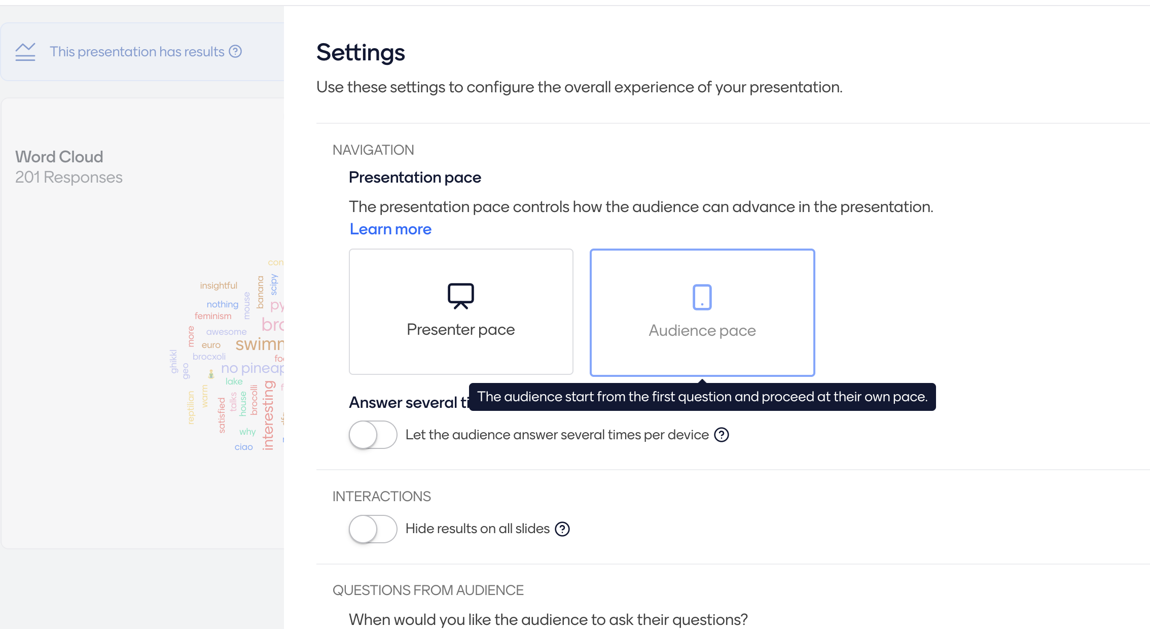 mentimeter settings